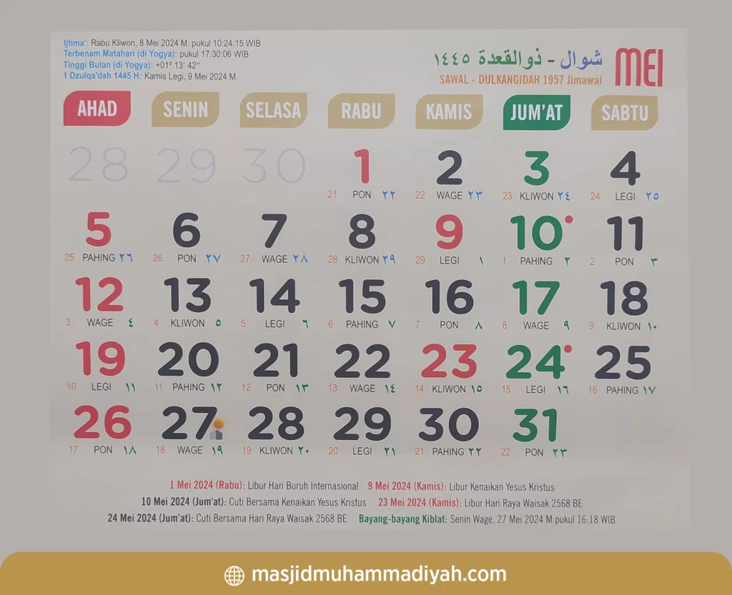 Kalender Muhammadiyah 2024, Cek Daftar Tanggal Penting dan Hari Libur ...