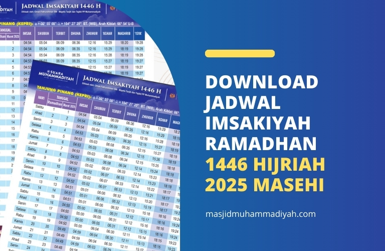 Download Jadwal Imsakiyah Ramadhan 1446 Hijriah 2025 Masehi
