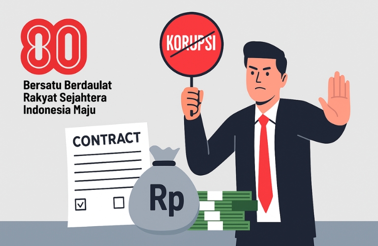 Jelang 80 tahun kemerdekaan indonesia, wujudkan cita cita kemerdekaan dengan memberantas korupsi