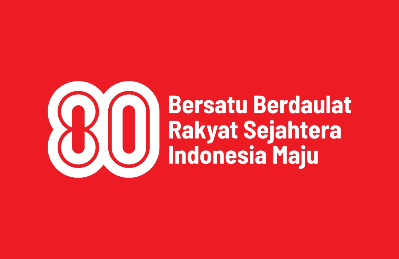 Tema dan logo hut ke 80 ri bersatu, berdaulat. rakyat sejahtera, indonesia maju