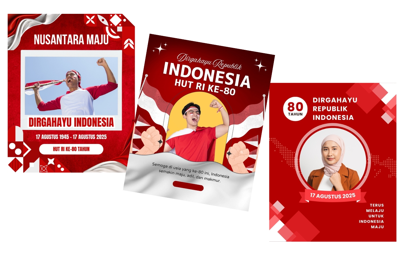 Twibbon tanpa watermark tema hut ke 80 ri tahun 2025