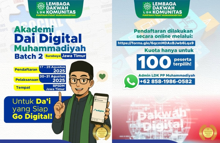 Akademi dai digital muhammadiyah batch 2 siap digelar di surabaya, simak cara daftarnya