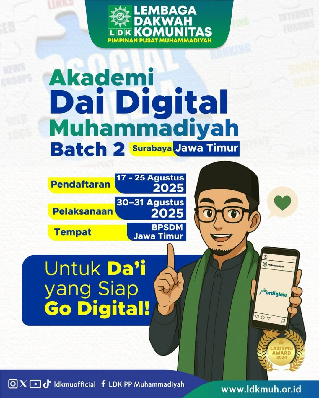 Akademi dai digital muhammadiyah batch 2 siap digelar di surabaya