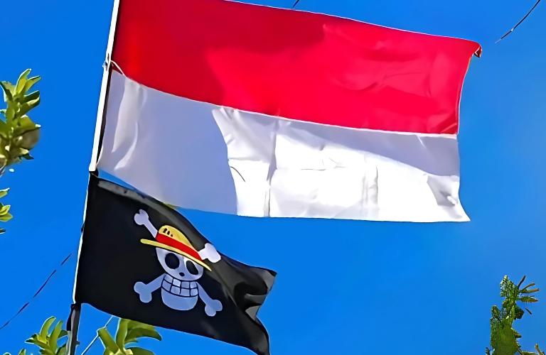 Bendera one piece di bulan kemerdekaan membaca simbol jolly roger dalam narasi sosial indonesia