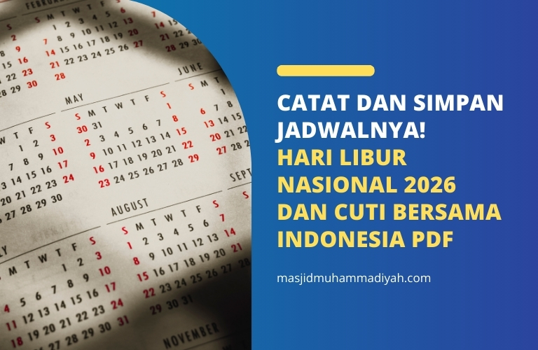 Catat dan simpan jadwalnya! hari libur nasional 2026 dan cuti bersama indonesia pdf