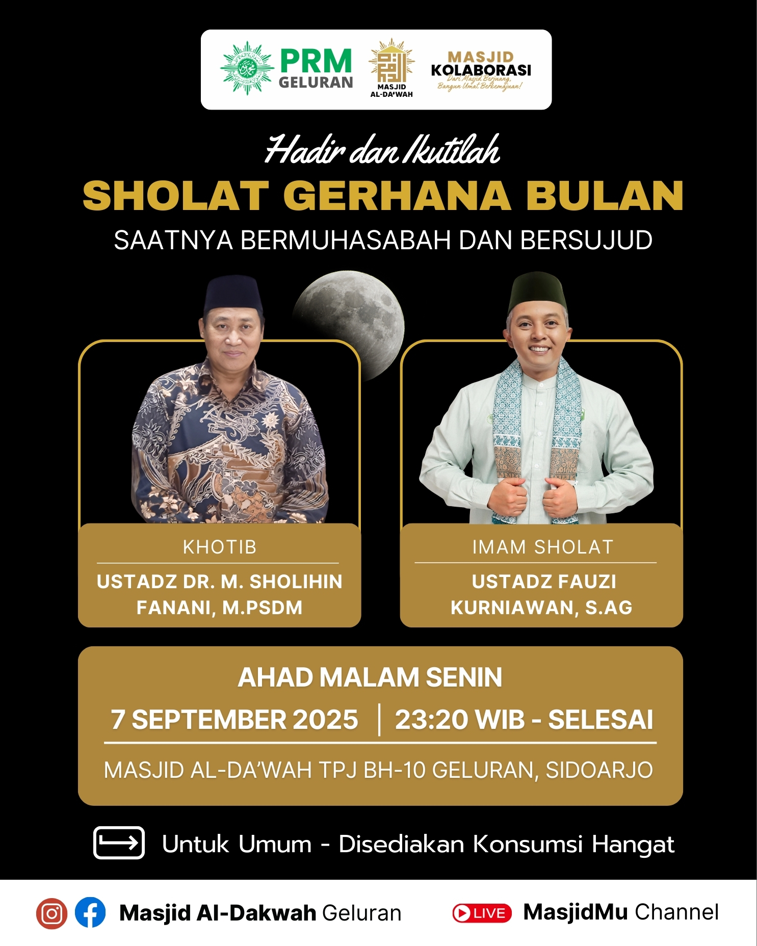 Sholat gerhana bulan 7 september 2025