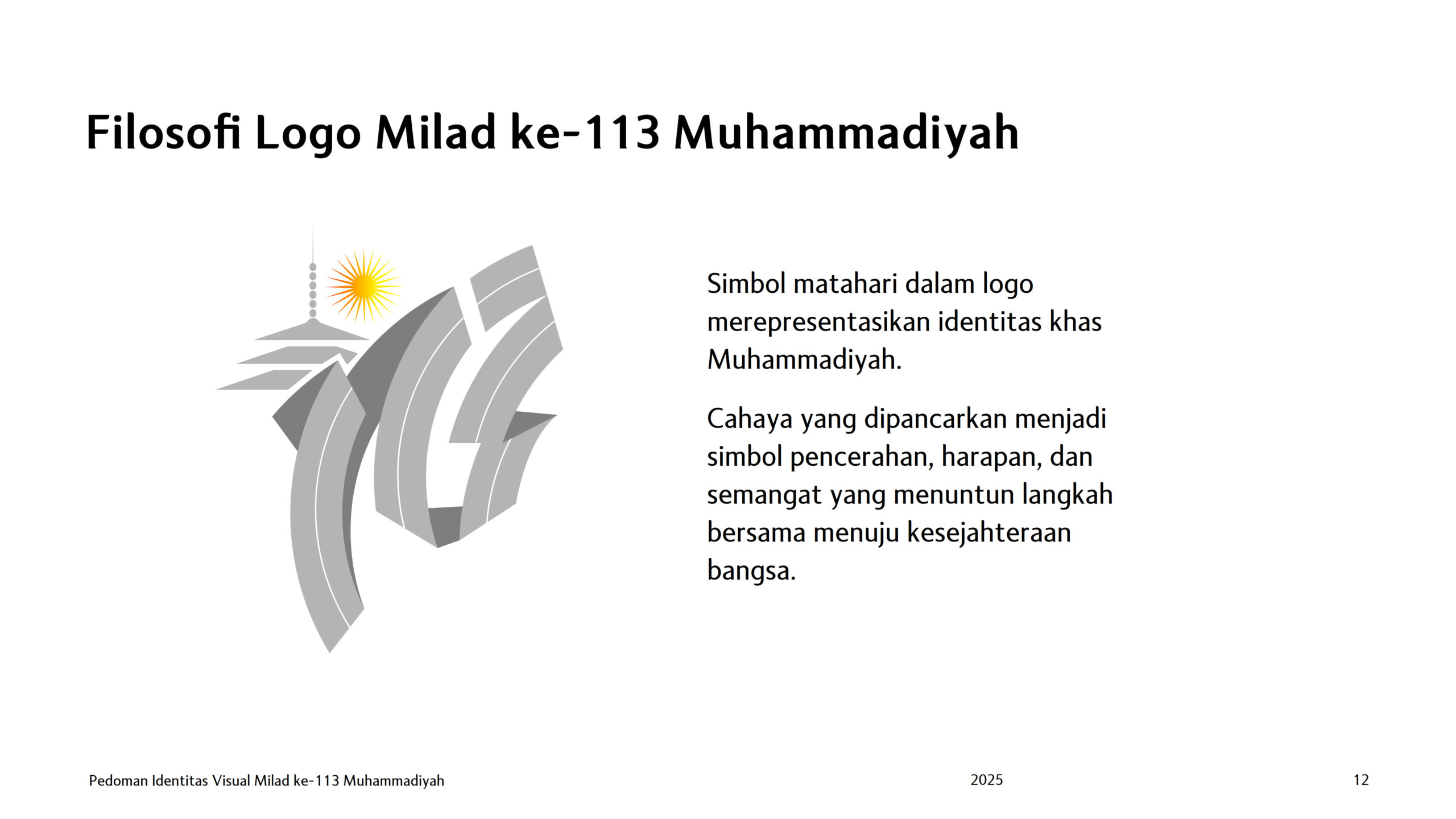 Filosofi logo milad ke 113 muhammadiyah tahun 2025 3