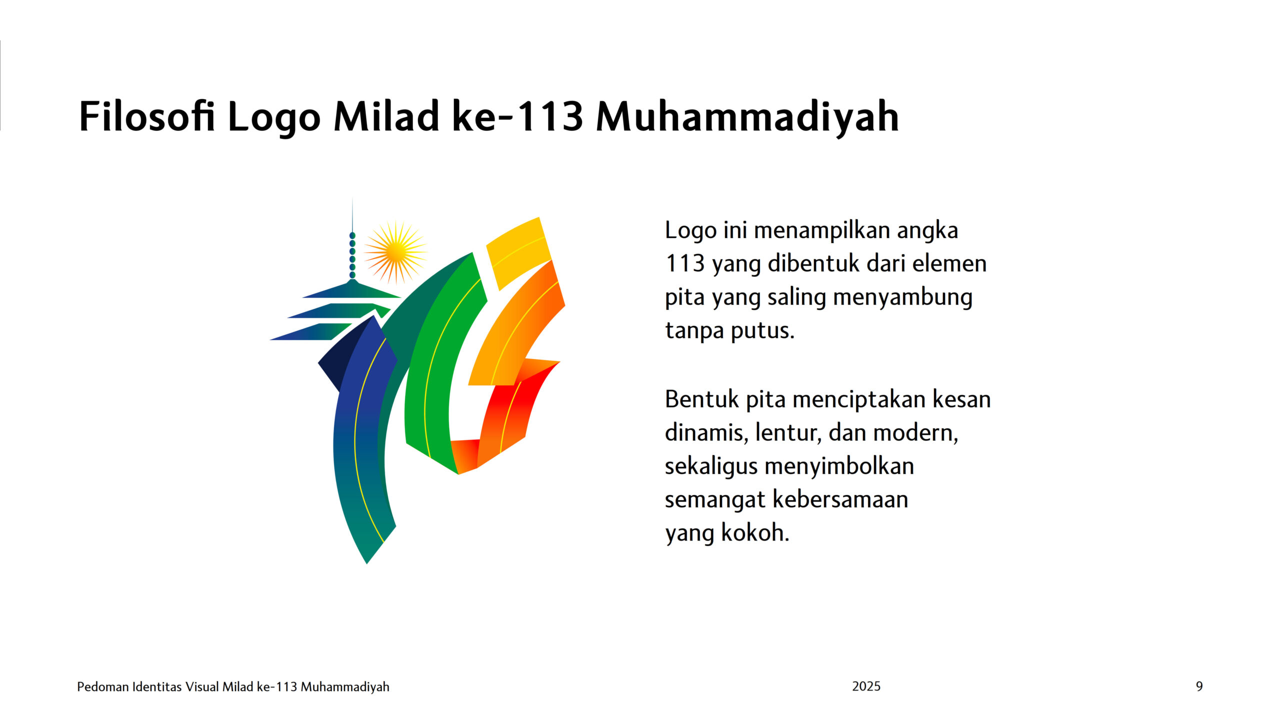 Filosofi logo milad ke 113 muhammadiyah