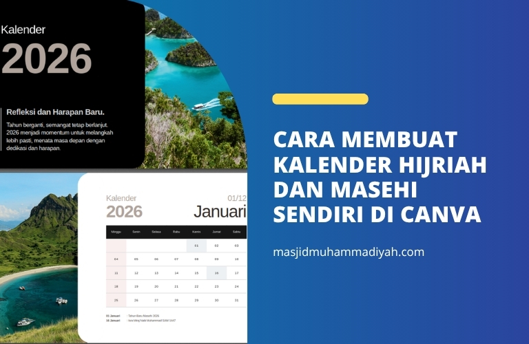 Cara membuat kalender hijriah dan masehi sendiri di canva