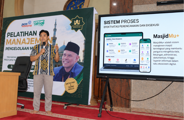 Hadir di Pelatihan Manajemen Masjid PCM Sepanjang, Masjid Al Da’wah Berbagi Ekosistem Masjid Kolaborasi