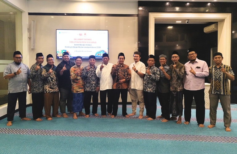 Terima Visitasi LPCRPM PDM Sidoarjo, Masjid Al Dakwah Geluran Sampaikan Perjalanan Masjid Kolaborasi
